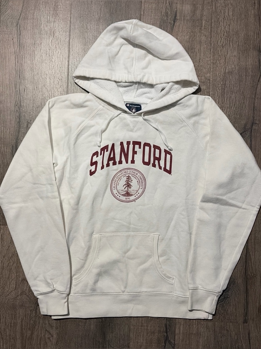 Champion Stanford University Hoodie White M